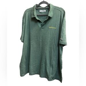 OREGON DUCKS TOMMY BAHAMA Football Collared Men’s Polo Green Micro stripe SZ XL